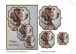 Birthday Card Topper with Hound