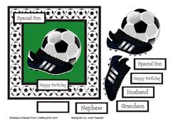 Birthday Card with Football & Boots