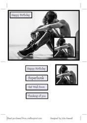 Birthday Card with Male Hunk Image