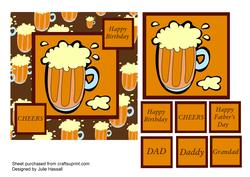 Birthday/father's Day Card with Beer Glass