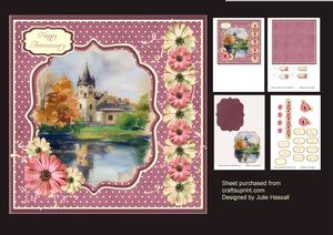 Floral Mini Kit with Watercolour Scene