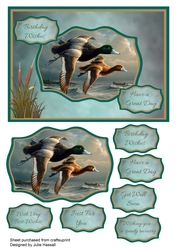 Flying ducks multi purpose card