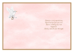 Insert to match golden wedding card cup661731_2306 with dove, wedding rings and verse