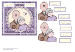 Mature couple wedding anniversary card front