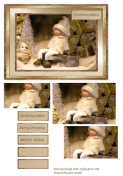 Pyramid Christmas card with winter scene