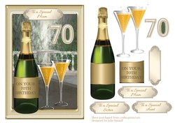 Birthday Toast 70th Birthday card