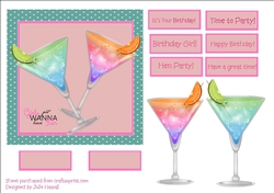 Cocktails Birthday or Hen Party Topper