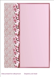 Insert to match floral card topper cup857509_2306