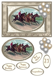 Horseracing greetings card