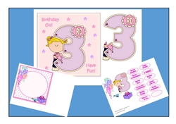 3rd Birthday Girl mini kit