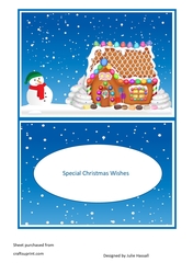 Insert to match gingerbread house card cup919558_2306