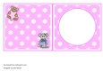 Insert for Christmas card with teddy bear & mouse
