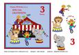 Birthday Card for Grandson Age 3 with Circus Scene