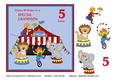 Birthday Card for Grandson Age 5 with Circus Scene