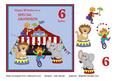 Birthday Card for Grandson Age 6 with Circus Scene