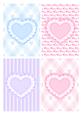 Valentine Heart Card Toppers Set of 4 A6