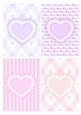 Valentine Heart Card Toppers Set of 4