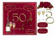 50th Birthday Card for Mum with Champagne & Roses