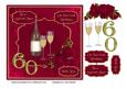 60th Birthday Card for Mum with Champagne & Roses