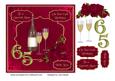 Mum 65th Birthday Card with Champagne & Roses
