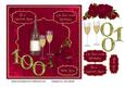 Mum 100th Birthday Card with Champagne & Roses