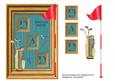 Birthday Card for Dad with Golf Caddy & Flag