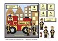 Birthday Card for Cousin with Fire Engine & Crew
