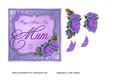 Mother's Day Card for Mum with Purple Roses and Butterfly