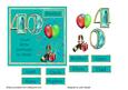 40th Birthday Card with Champagne, Balloons and Gift