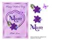 Mother's Day Card for Mum with Heart & Flowers