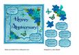 Anniversary Card with Decoupage Flowers & Butterflies