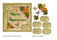 Anniversary Card with Flowers & Butterflies Decoupage