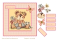 Get Well Card with Teddy Bear gardener and butterfly