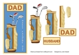 Golf Fathers day card for Dad or Husband