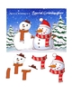 Christmas card for Grandaughter with 3D snowmen