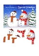 Christmas card for Grandson with 3D snowmen
