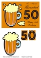 50th Birthday card for Grandad with pint of beer