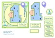 1st Birthday card with large numeral, little boy and balloons