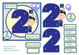 2nd Birthday card with large numeral, little boy and balloons