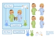 New Baby twin boys congratulations card