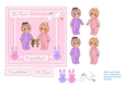 New Baby twin girls congratulations card