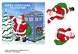 DR WHO CHRISTMAS CARD FOR DAUGHTER WITH 3D SANTA