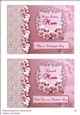 Two floral card toppers, Mum Birthday & Mothers Day