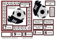 FOOTBALL BIRTHDAY CARD FOR BOYS AGED 4-9. RED & BLACK