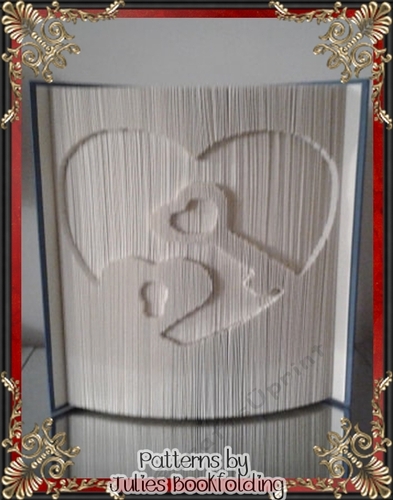 LV33 Key to my heart book folding pattern