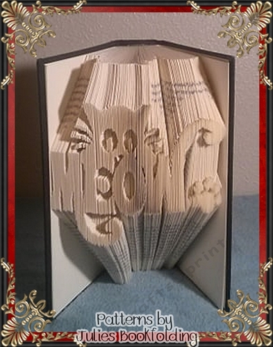 AN87 Cat meow book folding pattern