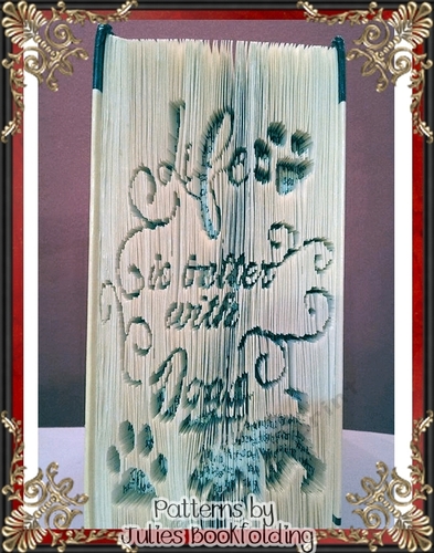 AN100 life is better with dogs book folding pattern