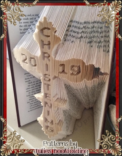 R25 Christening crucifix book folding pattern
