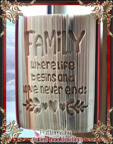 F14 family where life begins bookfolding pattern