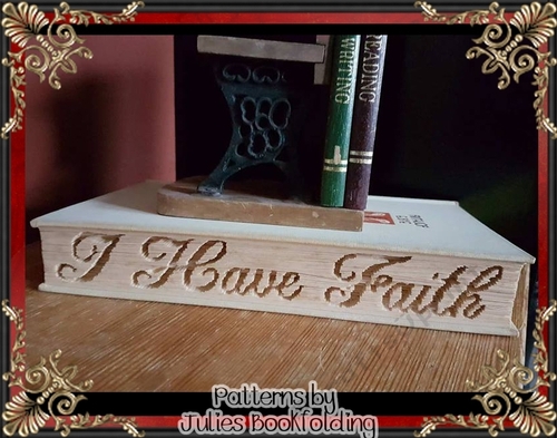 R19 I have faith horizontal book folding pattern